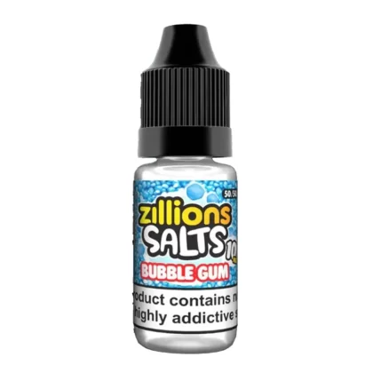 Zillions Salts Bubblegum Nic Salt Vape Juice - 10 Pack - Strength 20mg