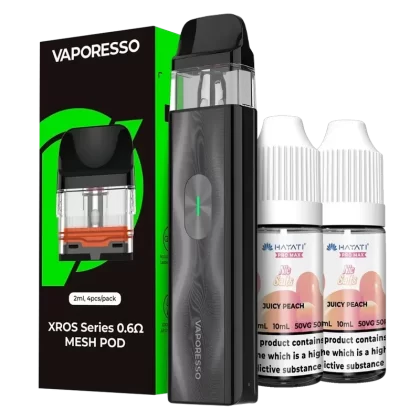 Vaporesso Xros 4 Mini Pod Kit Bundle - Color#Black>Camo Red>Camo Silver>Camo Yellow>Champagne Gold>Ice Blue>Ice Green>Ice Pink>Ice Purple>Space Grey
