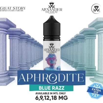 ALEXANDER MTL APHRODITE EXTRA ICE VAPE ELIQUID – BLUE RAZZ - Elegantvapestore
