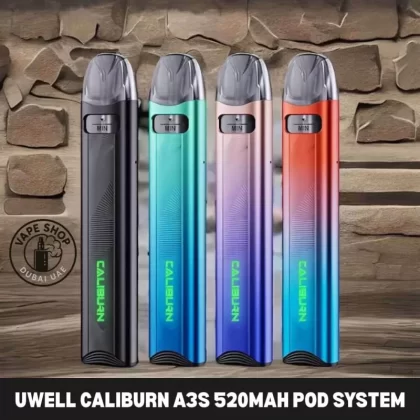 Uwell Caliburn A3S Pod System 520mAh In Dubai, UAE - Iris Purple, Lake Green