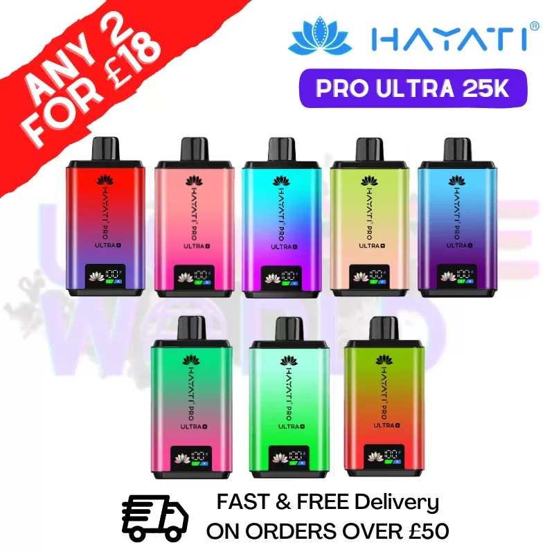 Hayati 25K Pro Ultra Plus 25000 Puff Pod Kit – 2 FOR £18