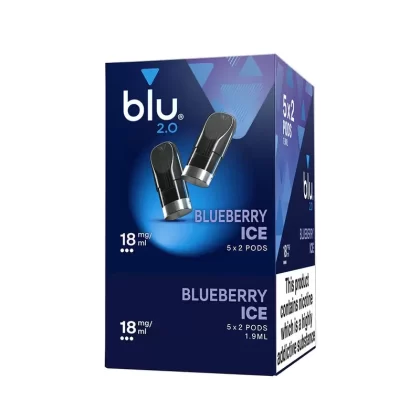 Blu 2.0 Blueberry Ice E Liquid Pods – 5 Boxes - Nicotine Strength#18mg>9mg