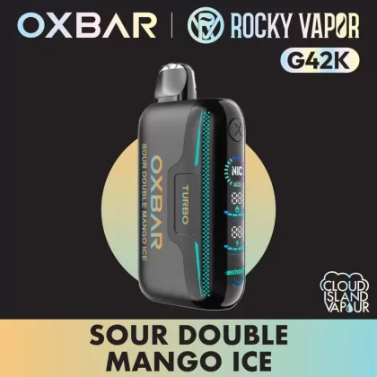 Rocky Vapor Oxbar G42K Disposable Vape – Sour Double Mango Ice