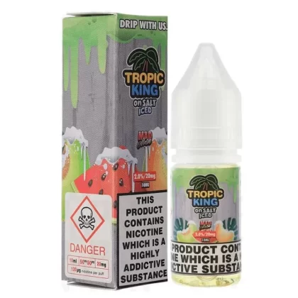 MAD MELON ICED NICOTINE SALT E-LIQUID BY TROPIC KING ON SALT - Nicotine Strength#10ml Bottle - 10mg Nicotine>10ml Bottle - 20mg Nicotine