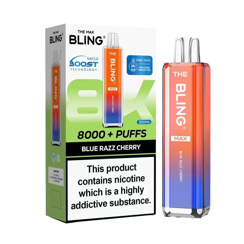 The Crystal Bling Max 8000 Prefilled Vape Kit - Strawberry Watermelon Bubble Gum - Image 2