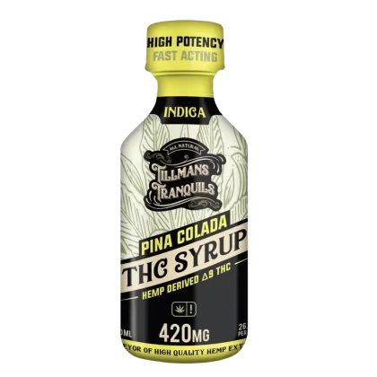Tillmans Tranquils Piña Colada Delta 9 THC Syrup – 420mg - quantity#1 Bottle (39.99/bottle)>2 Bottles (37.50/bottle)>3 Bottles (34.99/bottle)