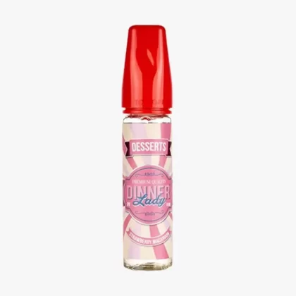 Strawberry Macaroon 50ml Shortfill E-Liquid by Dinner Lady - 18mg Nicotine Short (free)