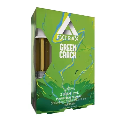 Extrax Live Resin Blend Cartridge – 2000mg - Strain#Berry Gelato>Cali Kush>Green Crack
