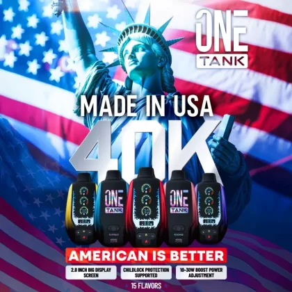 ONE TANK 40K Disposable Device - 40,000 Puffs - Sour Strawberry