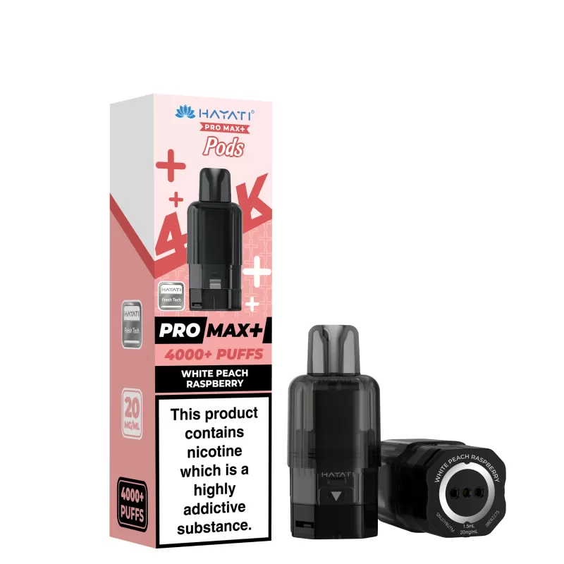 Hayati Pro Max 4K Prefilled Replacement Pods - Vape Product; Banana Ice, Blackberry Raspberry - Image 2