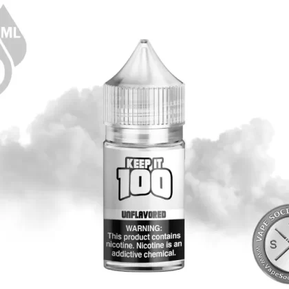 Unflavored by Keep It 100 Salt 30ml - Vape Product, Vape Product