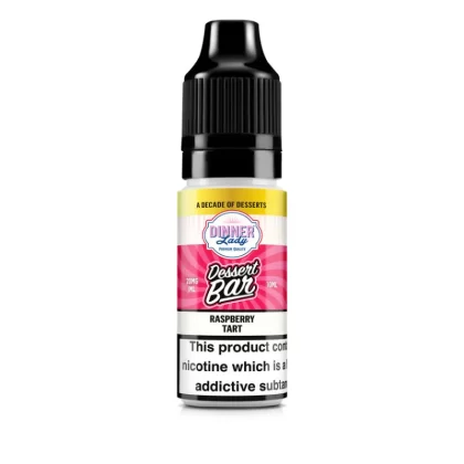 Dinner Lady Dessert Bar Salts Raspberry Tart Nic Salt - 10mg - Pack of 10