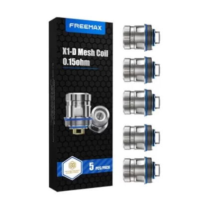 FreeMax X1-D Mesh Replacement Coils - X1 0.15 Ohm, X2 0.2 Ohm