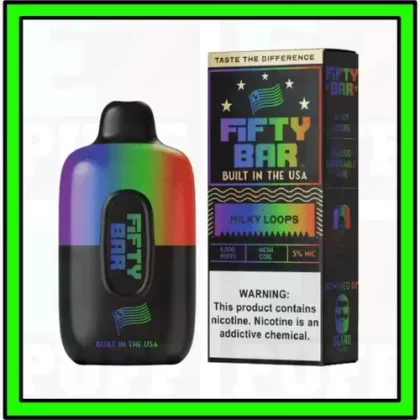 Milky Loops – FIFTY BAR – MADE IN USA by Beard Vape – 6500 Puff Disposable