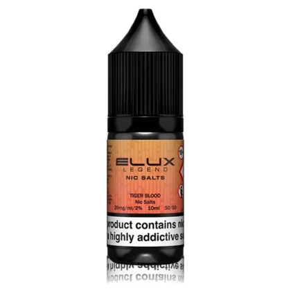 Tiger Blood By Elux Legend 10ml Salts - Nicotine Strength#10mg (Salt)>20mg (Salt)