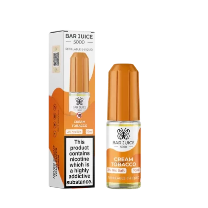 Cream Tobacco Nic Salt E Liquid by Bar Juice