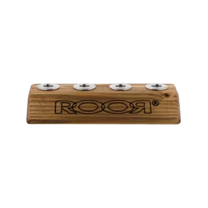 RooR® | Wooden Bowl Holder | 14mm – 4 Holder – Dark Wood - Vape Store