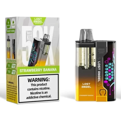 Lost Angel Mate Kit Disposable (50000 Puffs) - FLAVORS#BLue Razz Ice>Berry Bliss>Blackberry B-pop>Blueberry Watermelon>Fcuking Fab>Frappe>Ice Mintz>Miami Mint>Strawberry Banana>Strawberry Ic (800596)