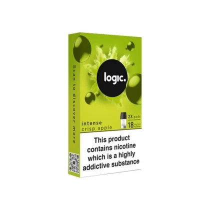 Logic Crisp Apple Vape Pods (2 Pack) - Nicotine Strength#Intense 18mg>12mg>6mg