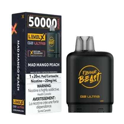 Flavour Beast Level X G2 Ultra 50k – Mad Mango Peach (PROV)