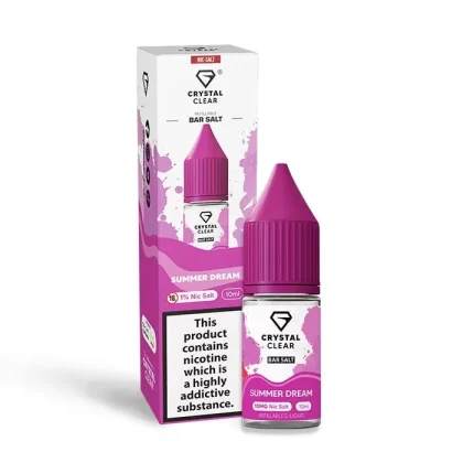 CRYSTAL CLEAR SUMMER DREAM 10ML NIC SALT E-LIQUID - Strength#5MG>10MG>20MG