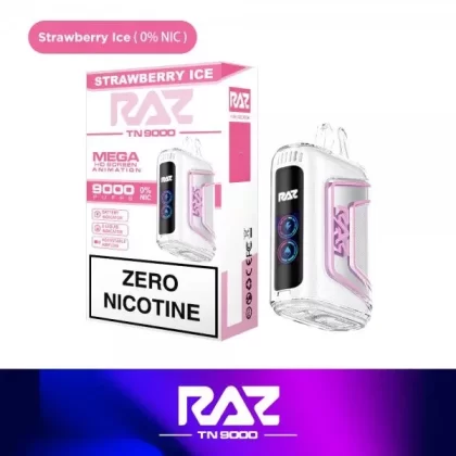 RAZ TN9000 Disposable Nicotine FREE Strawberry ICE