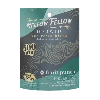 Mellow Fellow Recover Blend Live Resin M-Fusions Edibles Fruit Punch 500mg