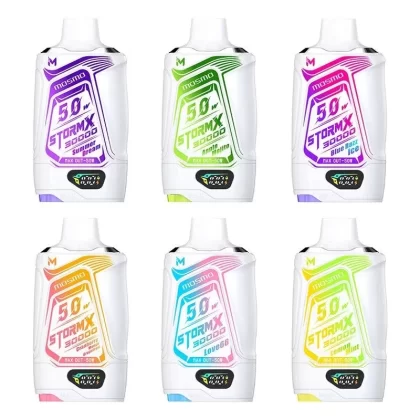 Mosmo Storm X 30000 Disposable Vape (30ml ,2%) - Flavor#Lemon Mint>Peach Mango>Double Apple>Love 66>Strawberry Kiwi>Gum Mint>Apple Mojito>Blue Razz Ice>Cranberry Mango Grapefruit>Mixed Berri (99BBA3)