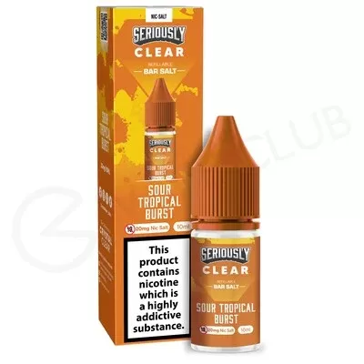 Sour Tropical Burst E-Liquid by Seriously Clear Bar Salt