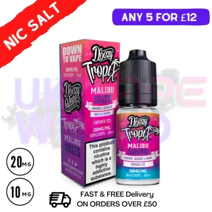 Malibu Tropix DOOZY Nicotine Salt 10ml Nic Eliquid