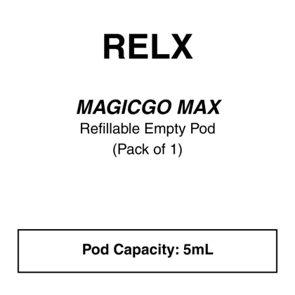 RELX – MagicGo Max – Refillable Pod -5mL - Vapeys Co Nz