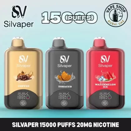 Silvaper 15000 Puffs 20mg Nicotine Disposable Vape In Dubai - Black Ice, BLACKBERRY CHERRY POMOGRANET