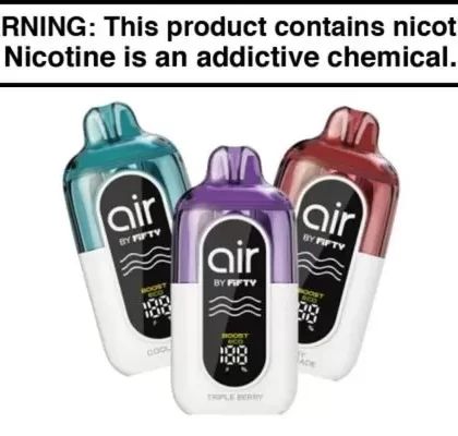 Fifty Bar Air 20K Puffs Disposable Vape - Blue Sour Burst, Blueberry Swirl (4FC990)