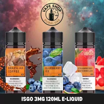 Isgo 3mg 120ml E-liquid In Dubai - Blueberry Ice, Blueberry Raspberry (349E5A)