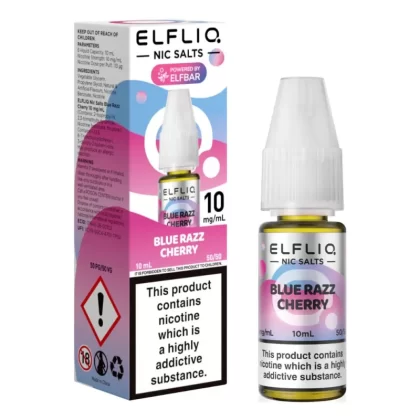 Blue Razz Cherry Nic Salt E-Liquid by Elf Bar Elfliq (10ml)