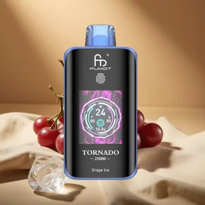 Fumot Tornado 25000 Puffs HD Screen 20ml Grape Ice Disposable Vape