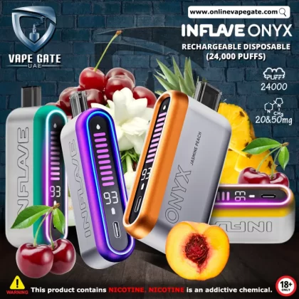Inflave Onyx Rechargeable Disposable Vape (24,000 Puffs) - Grape Mix / 50 mg