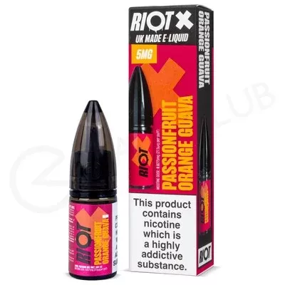 Passionfruit Orange Guava Nic Salt E-Liquid by Riot X - Ecigpremium