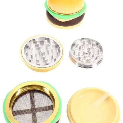 Hamburger 4-Part Metal Herb Grinder “Burger Buddy” – 1.75″