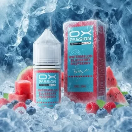 OX PASSION WATERMELON BLUEBERRY RASPBERRY FREEZE SALT ELIQUID