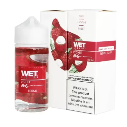 WET LIQUIDS Lychee E-liquid 100ml - Vapebazaar Pk