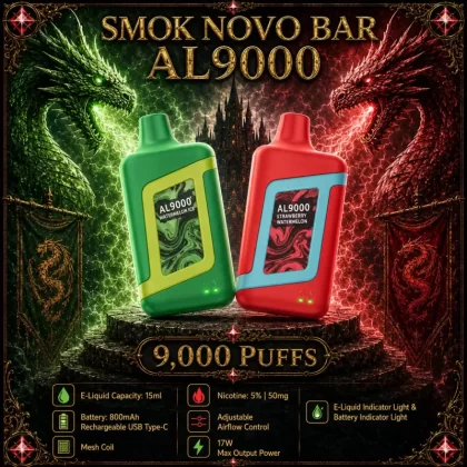 Smok Novo Bar AL9000 - Milky Loops (BLK Series) / Honeydew Melon Mint