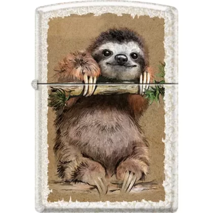 Zippo Lighter – Cute Sloth Mercury Glass Finish