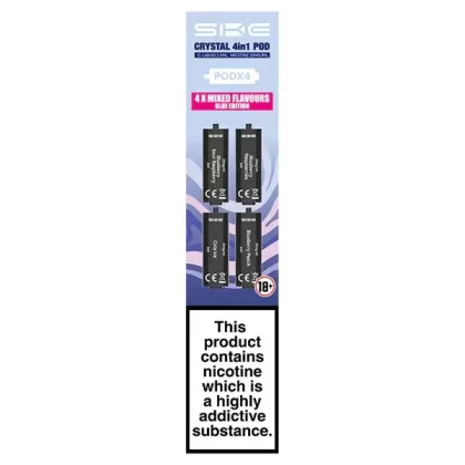 SKE Crystal 2400 4 in 1 Prefilled Pods - 4PK - Blueberry Raspberries