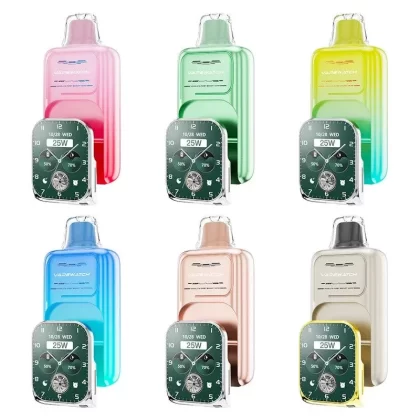 JNR VapeWatch Removable Screen 30K Vape 5% - Flavor#Strawberry Ice>Watermelon Ice>Miami Mint>Strawberry Banana>Triple Berry>Sour Apple Ice>Blueberry Watermelon>Georgia Peach>Orange Mango>Blu
