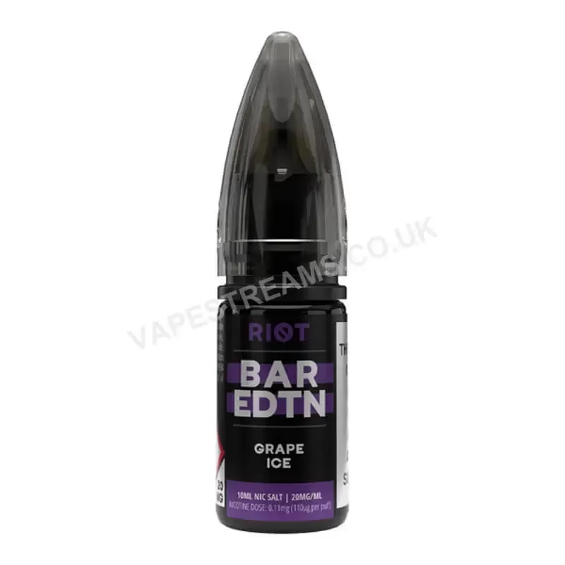 Riot BAR EDTN Grape Ice Nic Salt E-Liquid - Vapestreams Co