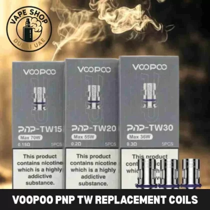 VOOPOO PNP TW Replacement Coils in Dubai - PNP TW15 0.15 Ohm, PNP TW20 0.2 Ohm (801D50)
