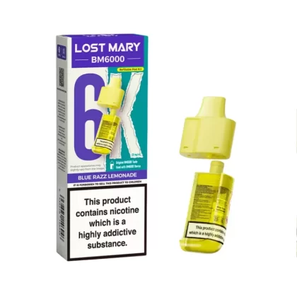 Lost Mary BM6000 Prefilled Replacement Pods – Blue Razz Lemonade 20mg
