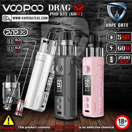 VOOPOO Drag S2 Pod Kit (60W) 2500mAh - Pearl White