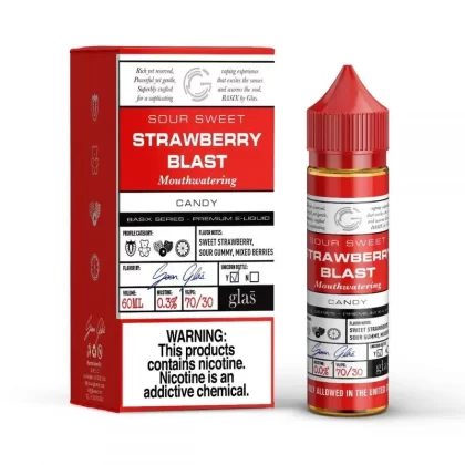 Glas – Basix Series – Strawberry Blast 60ml - Size/Strength#60ml - 0mg>60ml - 3mg>60ml - 6mg (4F5F9F)
